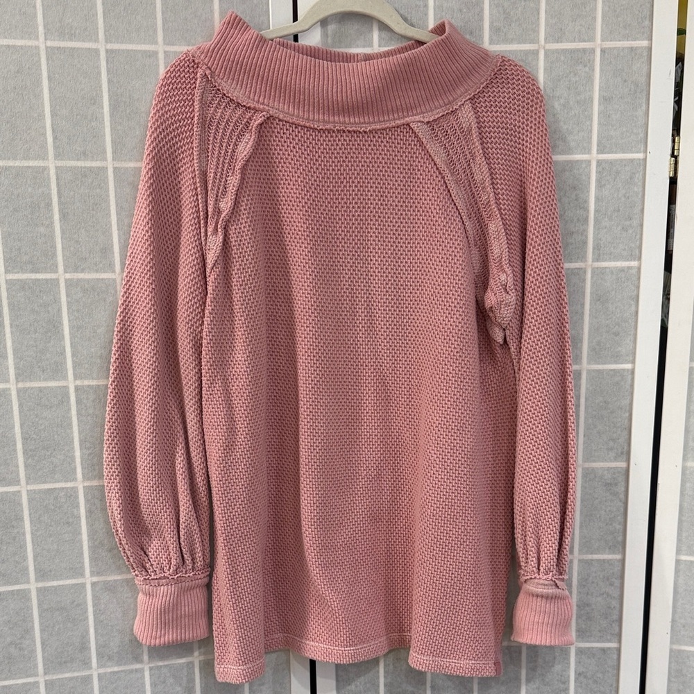 Free People Pink Knit Sweater Size XS